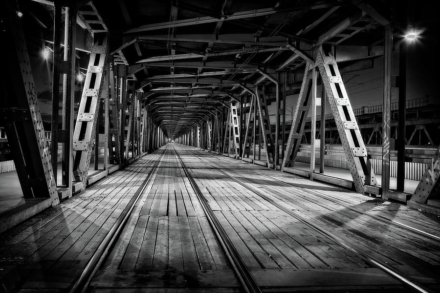 Bridge Tramway At Night Photograph by Artur Bogacki