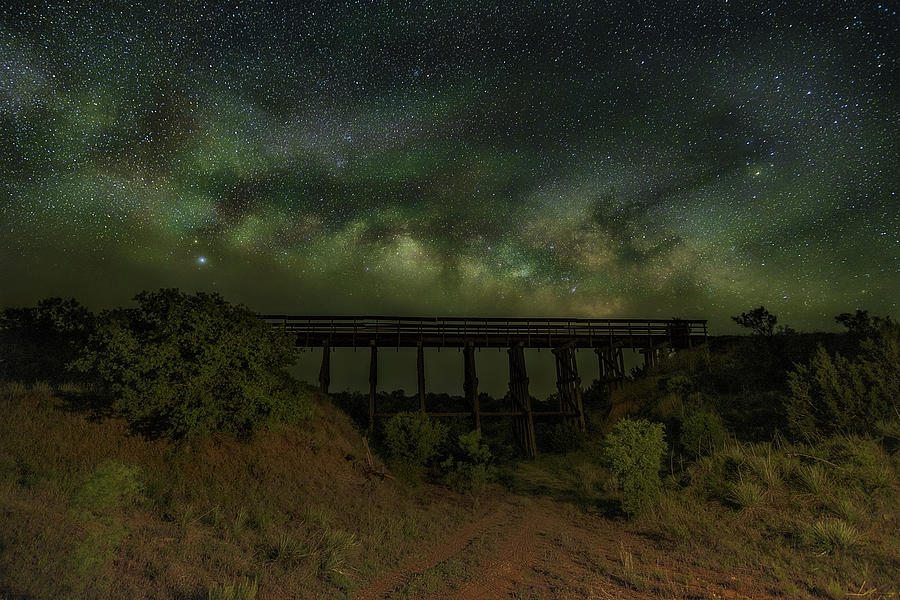 Bridge Under the Galaxy 1 Photograph by James Clinich