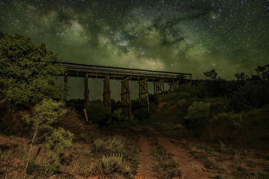 Bridge Under the Galaxy 2 Photograph by James Clinich