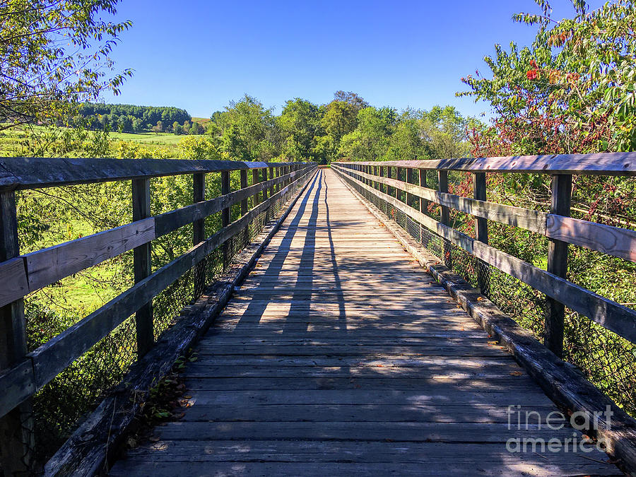 Bridge Walk at The New River Trail State Park Photograph by Kerri Farley