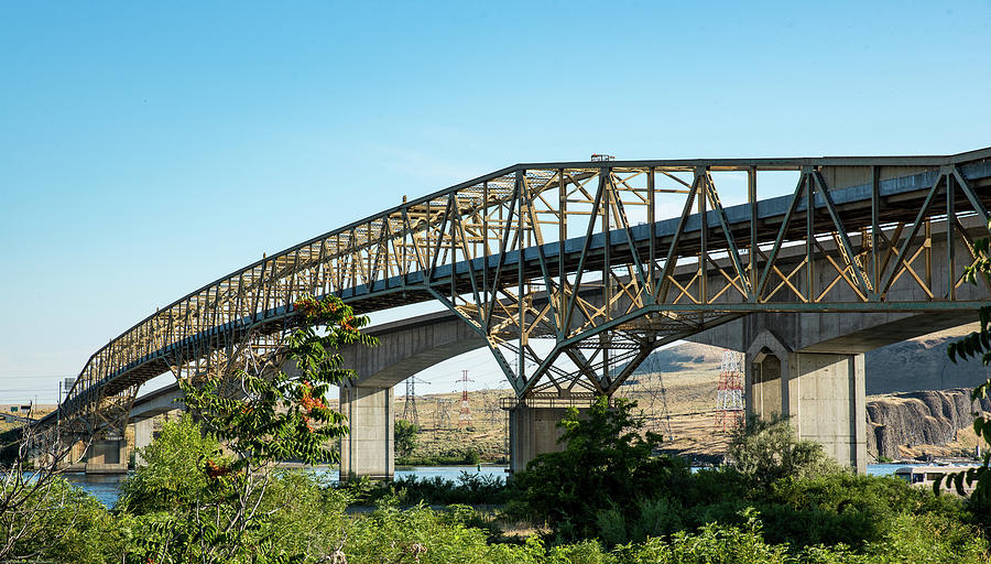 Bridges at Umatilla Photograph by Tom Cochran