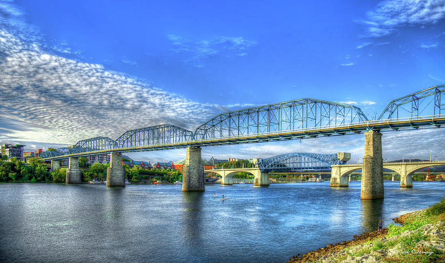 Bridges of Chattanooga 3 Walnut Street Pedestrian Bridge Chief John Ross Bridge Art Photograph by Reid Callaway