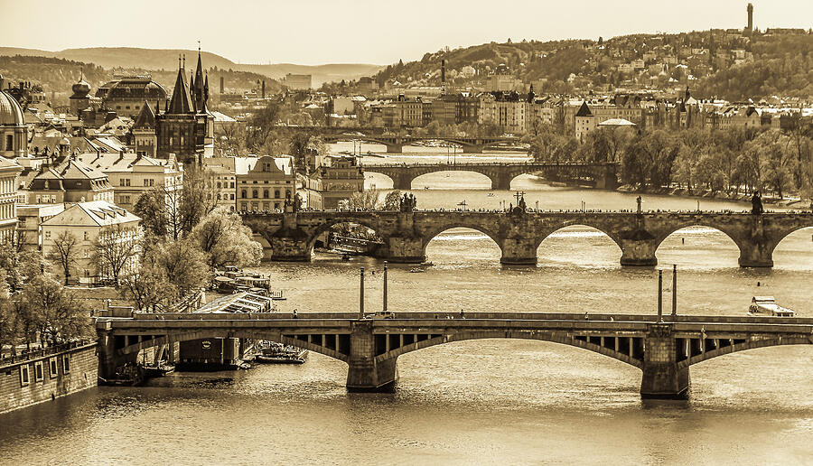 Bridges of Prague Photograph by Elvira Peretsman