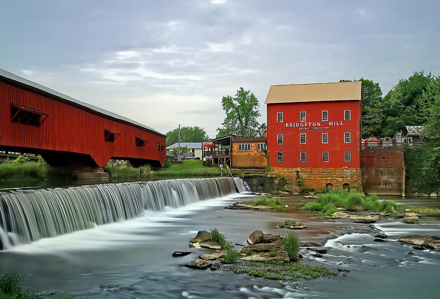 Bridgeton Mill And Covered Bridge 45 Indiana Photograph By Steve Gass