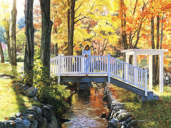 Fall Painting - Bridging The Seasons by Tom Sierak Fall Painting - Bridging The Seasons by Tom Sierak