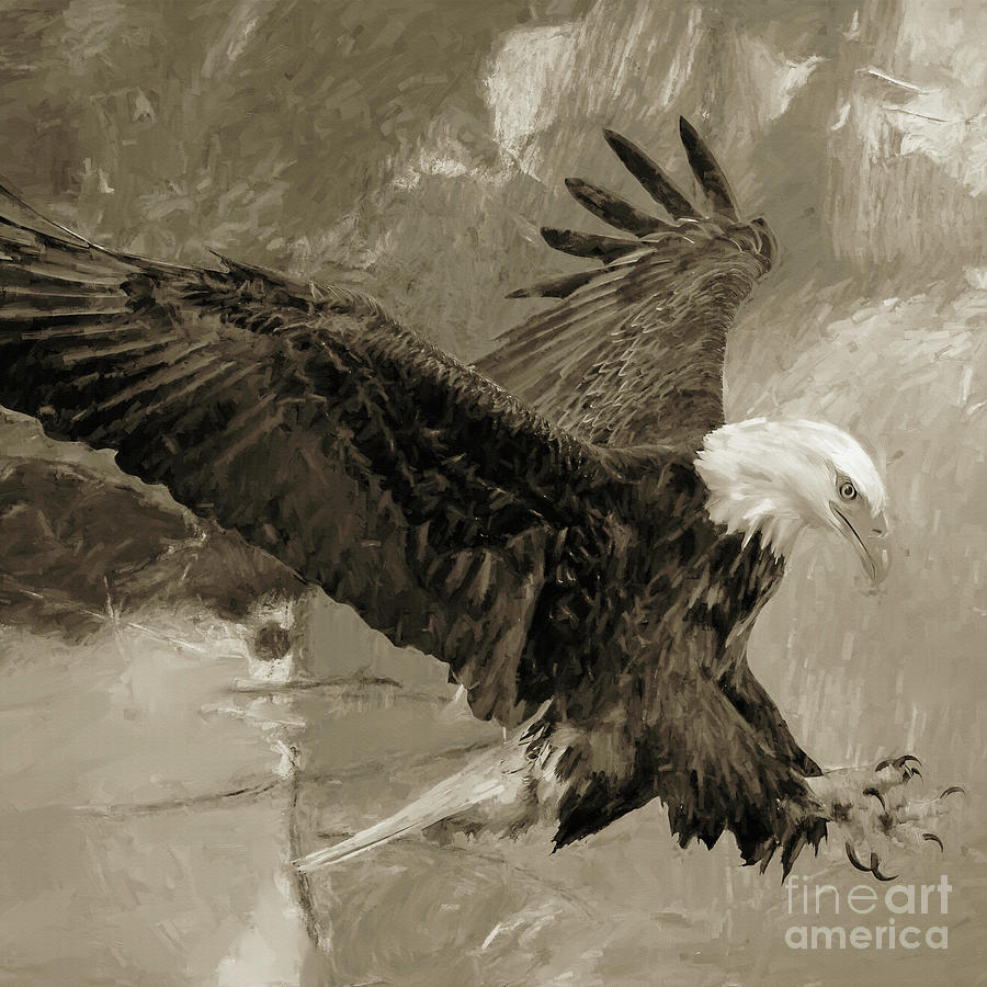 Eagle Painting - Brids of Prey  by Gull G