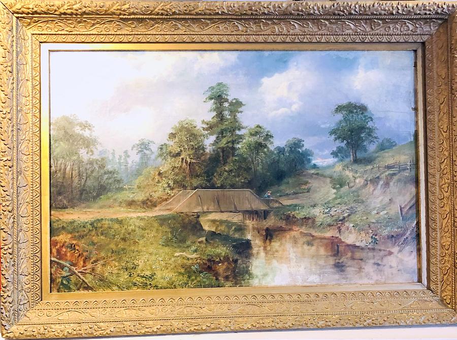 Brigde over Canal Painting by Robert H Whale