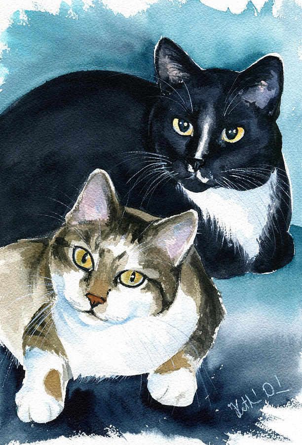Cat Painting - Briggs and Stratton - Cat Painting by Dora Hathazi Mendes
