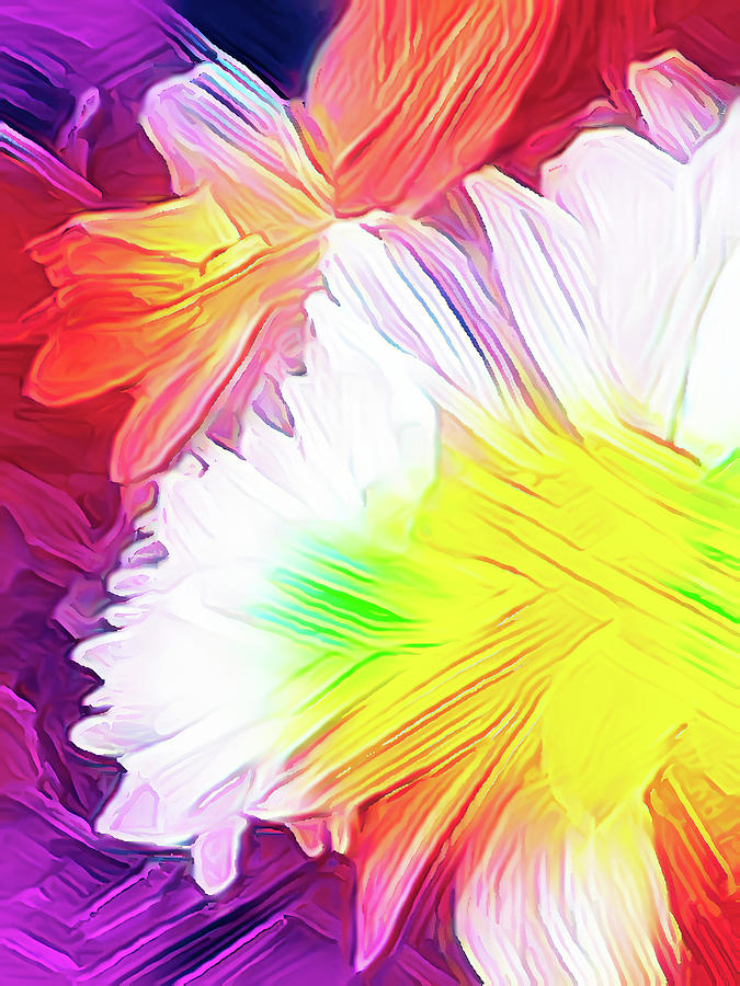 Bright Abstract Flowers Digital Art by Jan Garcia