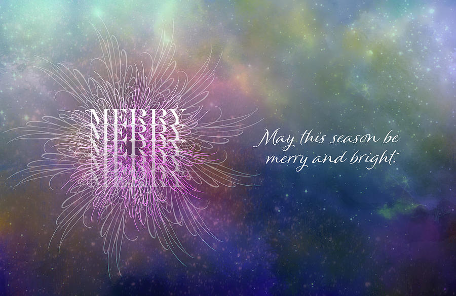 Bright and Merry Season Wishes Digital Art by Terry Davis