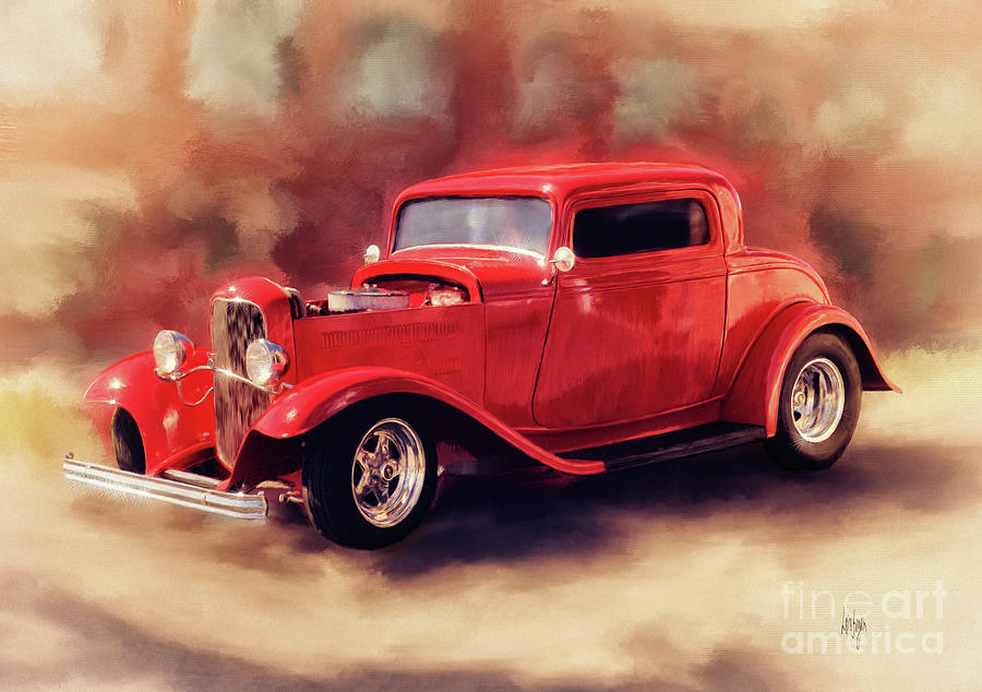 Bright And Shiny Ford Coupe Digital Art by Lois Bryan