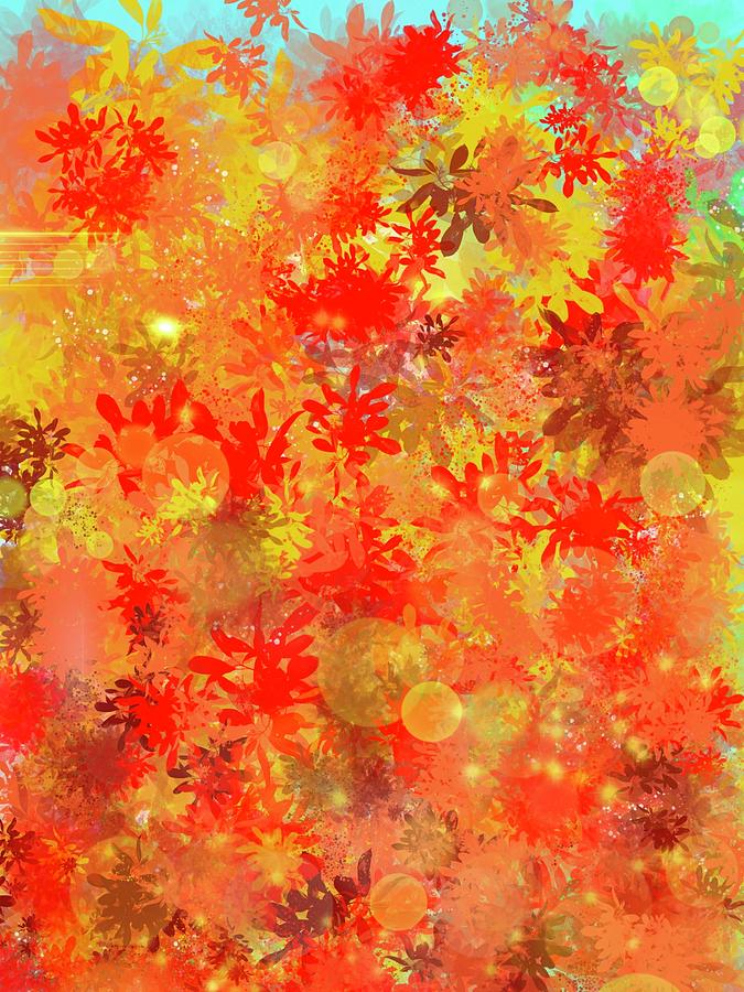 Bright Autumn Day Abstract Digital Art by Eileen Backman