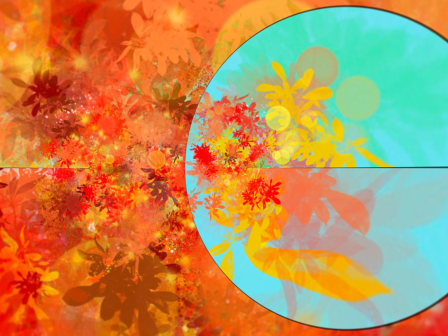 Bright Autumn Day Abstract Spiral 3 Digital Art by Eileen Backman