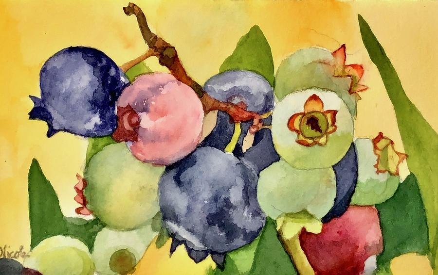 Bright Berries Painting by Nicole Curreri