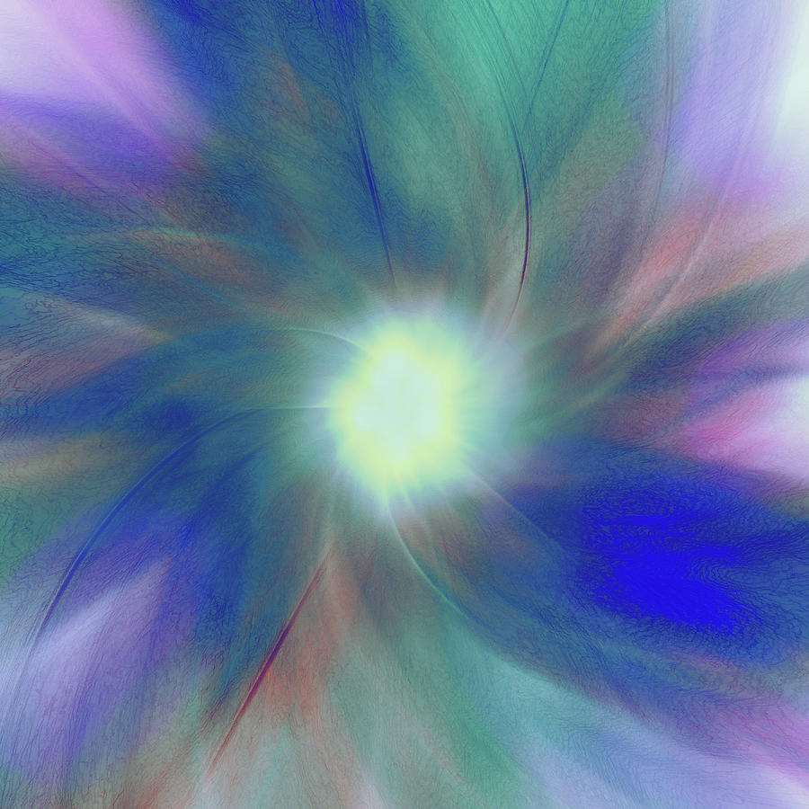 Bright Blue Swirl Digital Art by Terry Davis