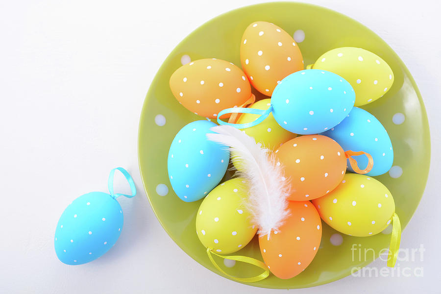 Bright Color Easter Eggs Photograph by Milleflore Images