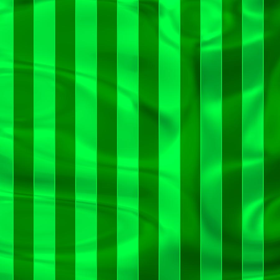 Bright Flag Sportive Green Stripes Digital Art