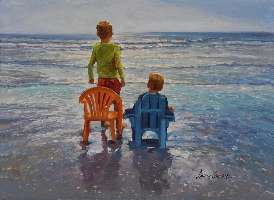 Brothers Painting - Bright Future by Laurie Snow Hein