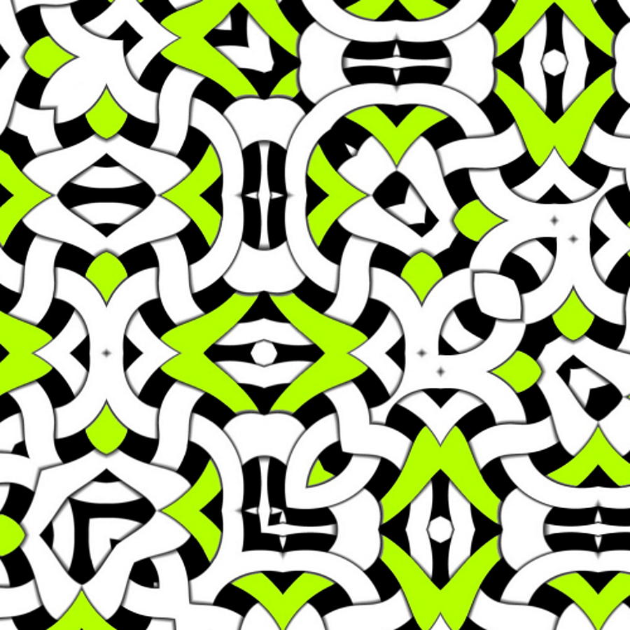 Bright Green Weave 2 Digital Art by Designs By L