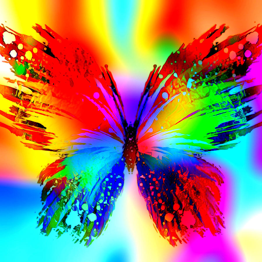 Bright Life Butterfly  Digital Art by Gayle Price Thomas