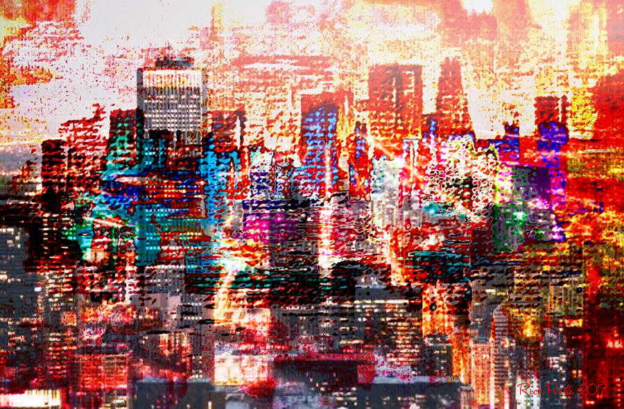 Bright Lights - Big City Digital Art by Rick Purtle