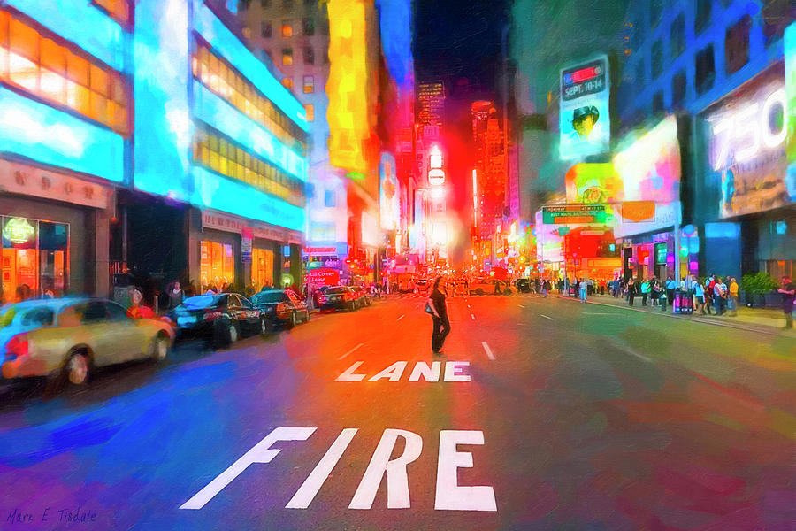 Bright Lights of Broadway Mixed Media by Mark Tisdale