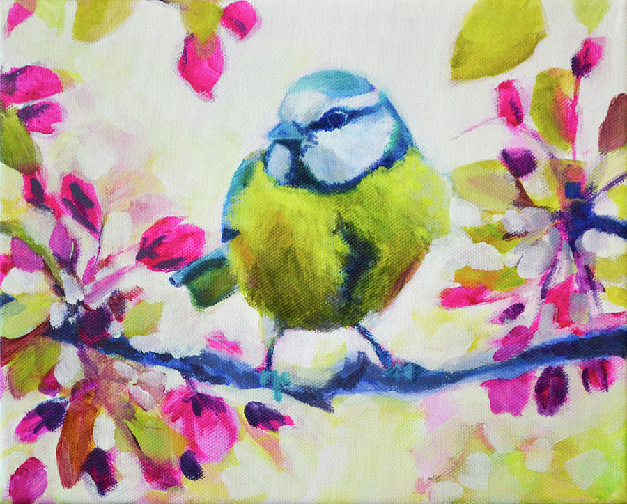 Bright Little Bird Painting by Amanda Schwabe