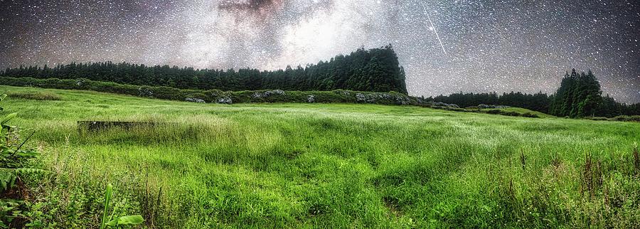 Bright Milky Way Night Sky Over Azores Grasslands Photograph by Marco Sales