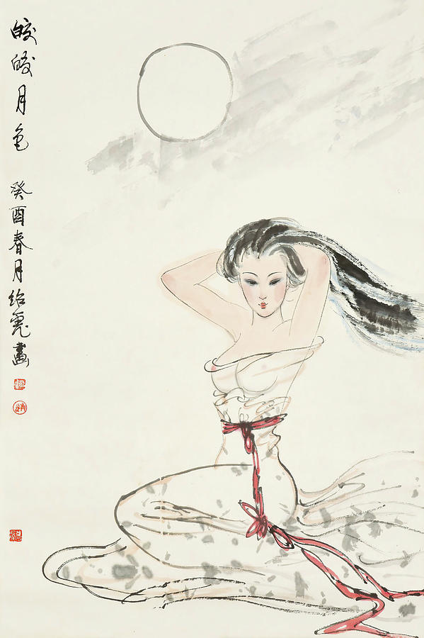 Bright Moonlight Painting - Bright Moonlight by Zhao Xiao Hu Bright Moonlight Painting - Bright Moonlight by Zhao Xiao Hu