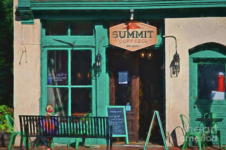 Bright Morning at Summit Coffee Co  Photograph by Amy Dundon