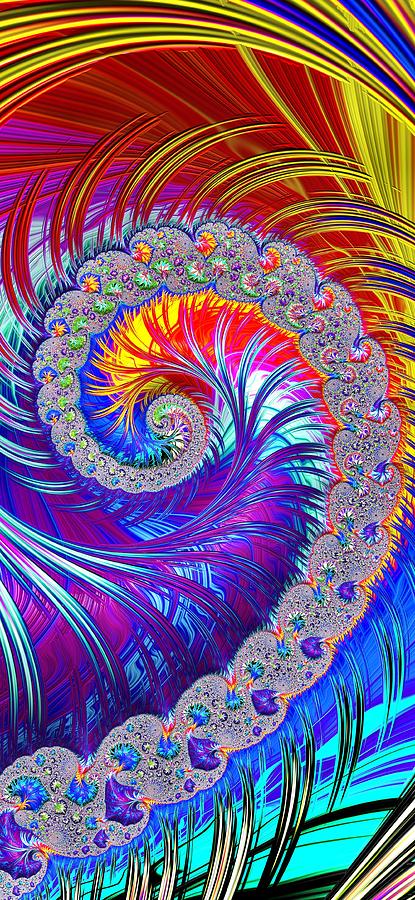 Bright New Fractal Spiral Digital Art by Mo Barton - Fine Art America