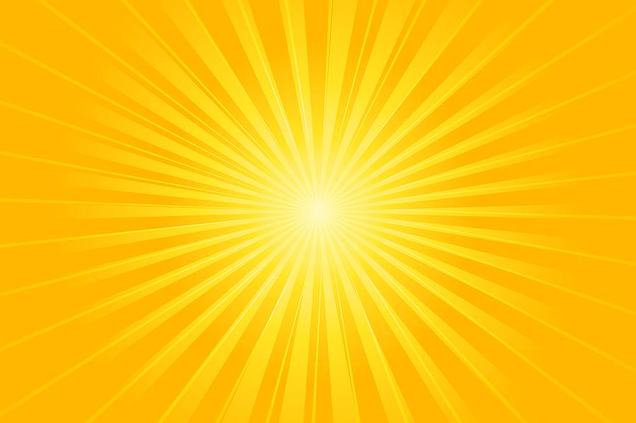 Bright orange and yellow rays vector background Drawing by Ali Kahfi