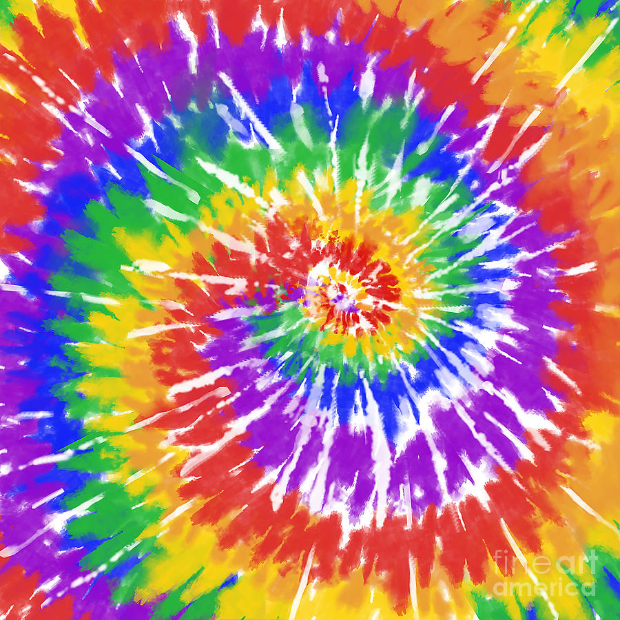 Bright Rainbow Tie Dye Digital Art by Green Splash - Fine Art America