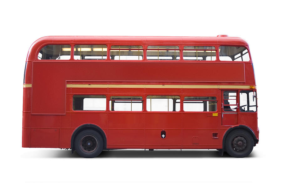 Bright red bus with clipping paths Photograph by fotoVoyager