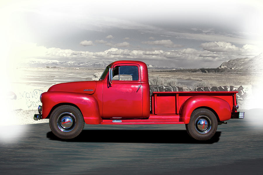 Bright Red Chevrolet Pickup Truck Photograph by Nick Gray