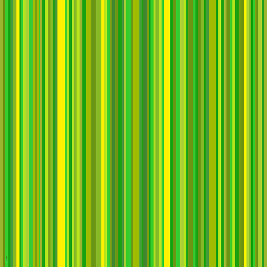 Bright Spring Green Random Striped Pattern Digital Art by Val Arie