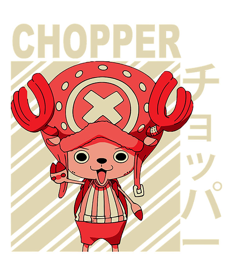 Bright Straw Hat Doctor Devil Fruit Power Tony Tony Chopper One Piece Anime  Retro Art Print