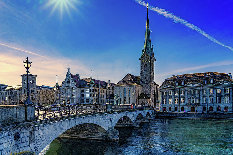 Bright Sunny Day On The Limmat Photograph
