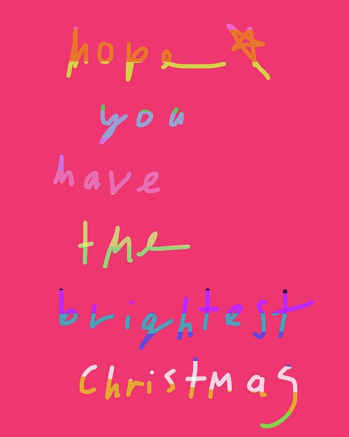 brightest Christmas Drawing by Ashley Rice