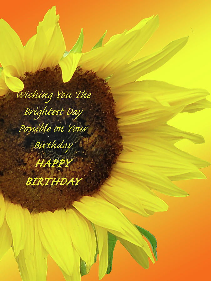 Brightest Day Birthday Card Mixed Media by Sharon Williams Eng - Fine ...