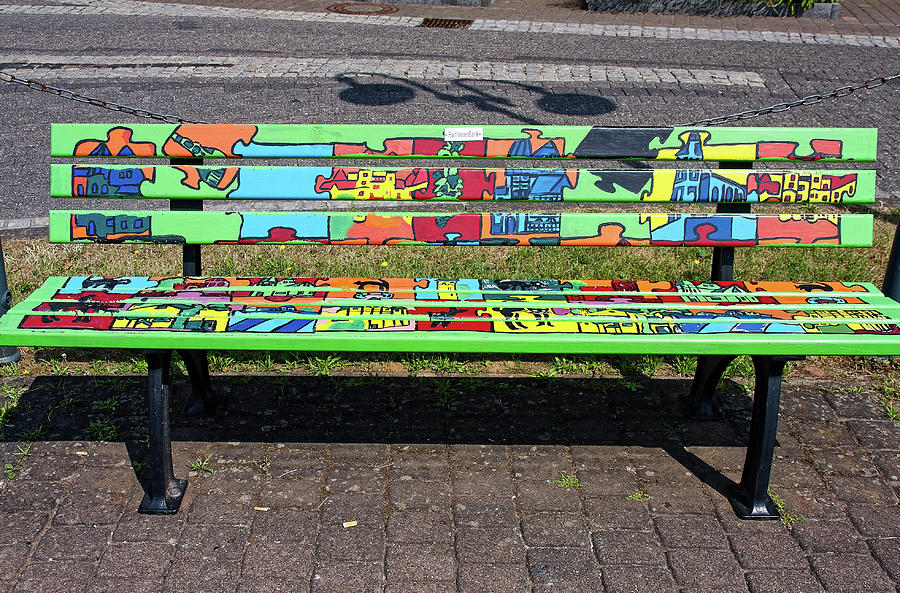 Brightly Colored Bench Photograph by Sally Weigand - Fine Art America