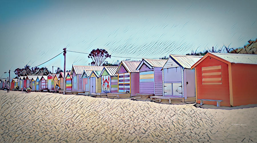 Brighton Beach, Melbourne Digital Art