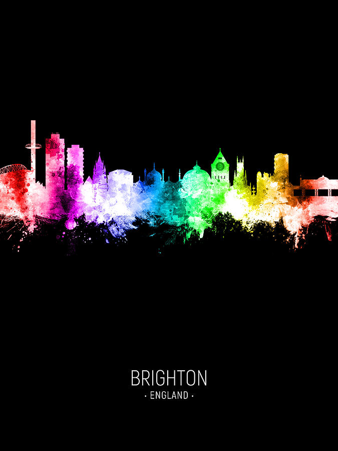 Brighton England Skyline #11b Digital Art by Michael Tompsett