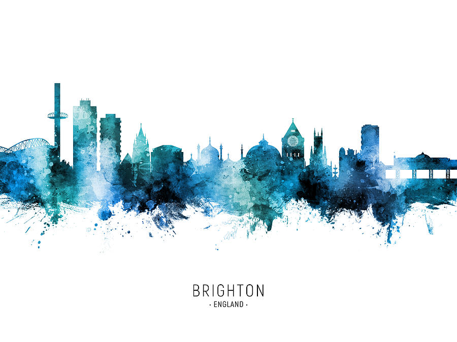 Brighton England Skyline #36b Digital Art by Michael Tompsett