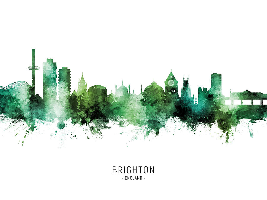 Brighton England Skyline #59b Digital Art by Michael Tompsett