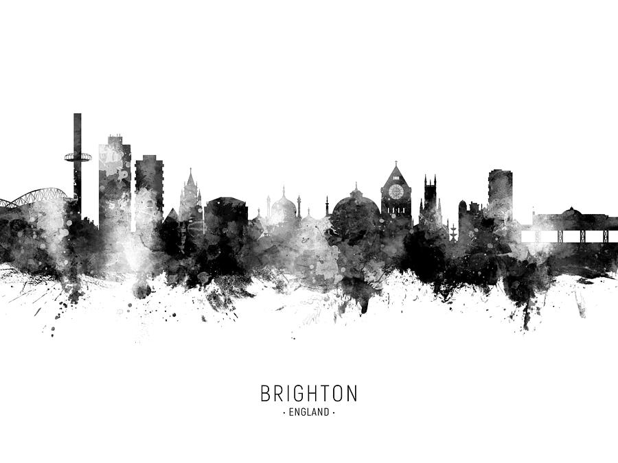 Brighton England Skyline #99b Digital Art by Michael Tompsett