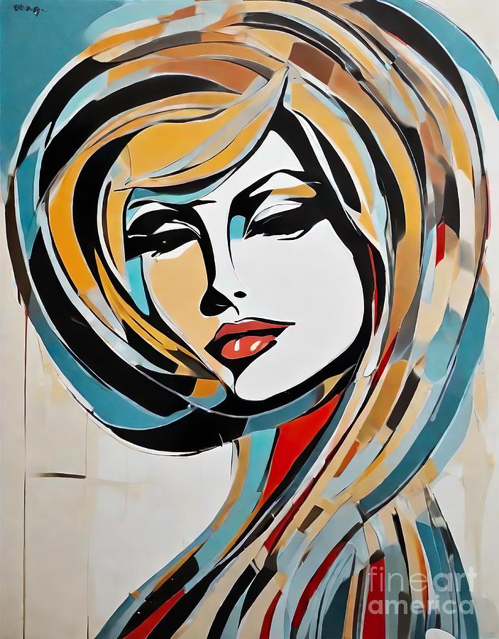 Brigitte Bardot abstract Digital Art by Movie World Posters