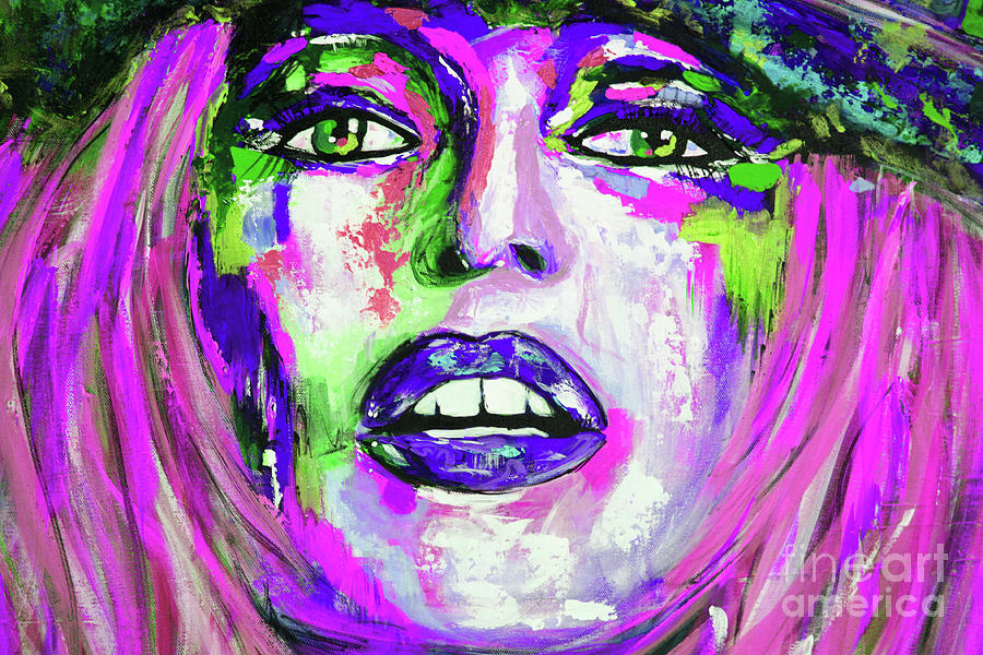 Brigitte Bardot Visage Painting by Kathleen Artist PRO