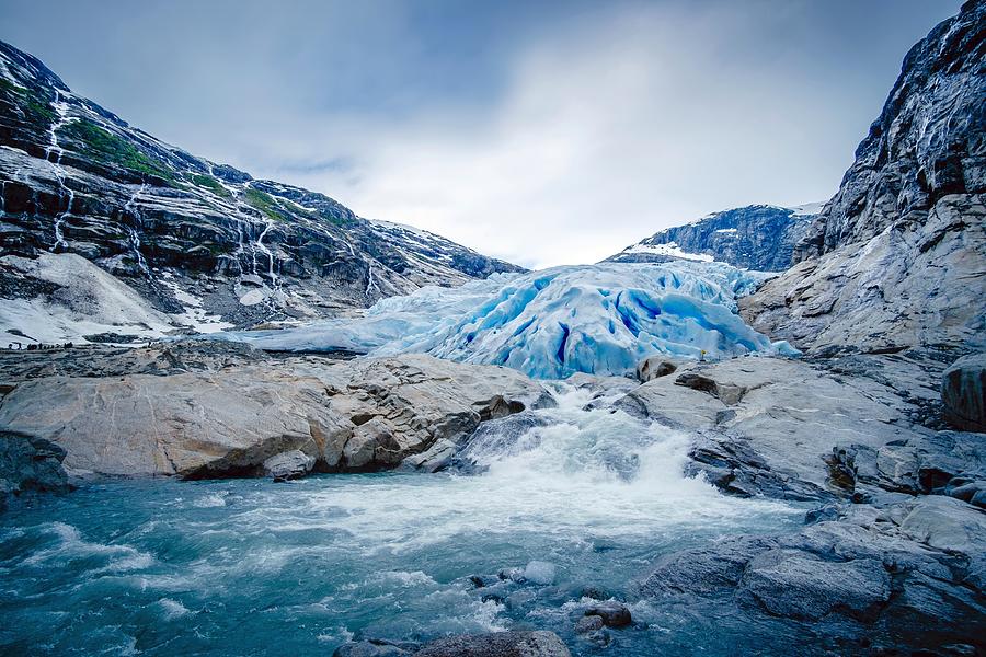 Briksdal Glacier, Norway Photograph by Elena Eliachevitch