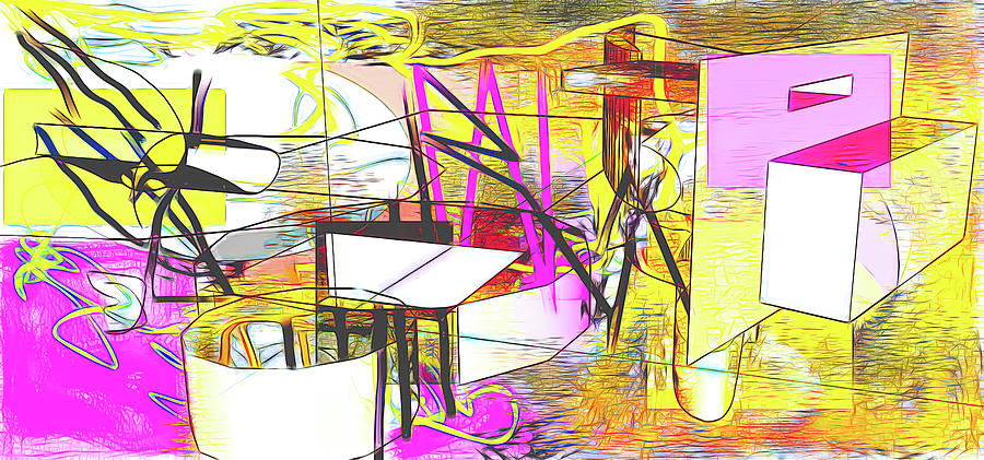 Brilliant Abstract Yellow  Digital Art by Cathy Anderson